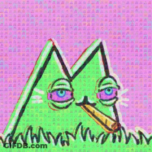 A Colorful Drawing Of A Person 'S Face With The Letter M In The Middle GIF
