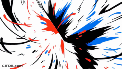 A Colorful Drawing Of A Woman 'S Face With A Smile GIF