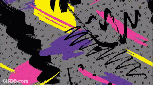A Colorful Drawing With The Letter N On The Bottom GIF