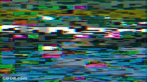 A Colorful Glitch Screen With A Few Lines And A Few Colors GIF