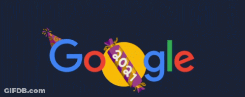A Colorful Google Logo With The Year 2022 On It GIF