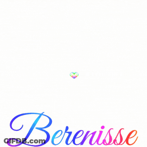 A Colorful Heart With The Name Berenisse Written Beneath It GIF