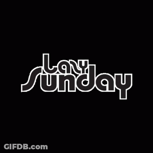 A Colorful Heart With The Words Lazy Sunday Written Inside Of It GIF