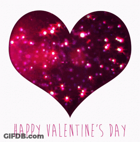 A Colorful Heart With The Words Shine On Happy Valentine 'S Day On It GIF