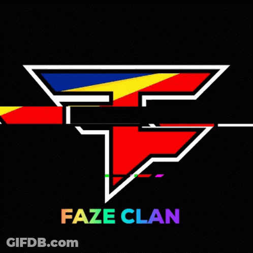 A Colorful Logo For Faze Clan Faze Clan On A Black Background GIF