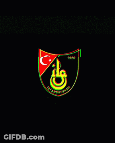 A Colorful Logo For Istanbulspor With A Crescent Moon GIF