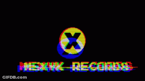 A Colorful Logo For Mervk Records Is Displayed On A Black Screen GIF