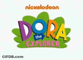 A Colorful Logo For Swiper The Explorer With A Green Background GIF