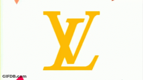 A Colorful Louis Vuitton Pattern With The Letter Y In The Center GIF