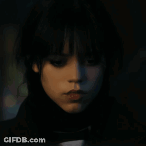 A Colorful Painting Of A Girl With Braids And A Choker GIF
