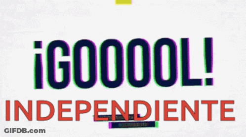 A Colorful Sign That Says Independente In Red GIF