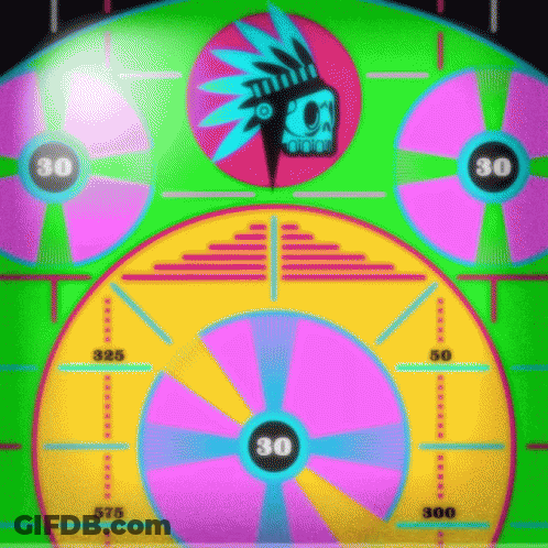 A Colorful Target With The Number 30 On The Center GIF