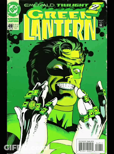 A Comic Book Called Green Lantern Emerald Twilight 2 GIF