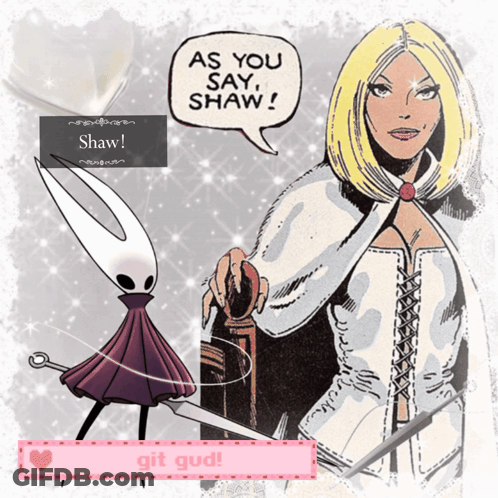 A Comic Book Character With A Speech Bubble Saying " As You Say Shaw " GIF