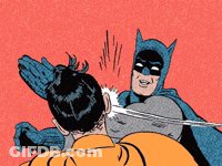 A Comic Book Drawing Of Batman And Robin GIF