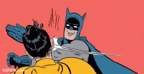 A Comic Book Illustration Of Batman And Robin GIF