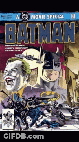A Comic Book Titled Batman A Movie Special GIF