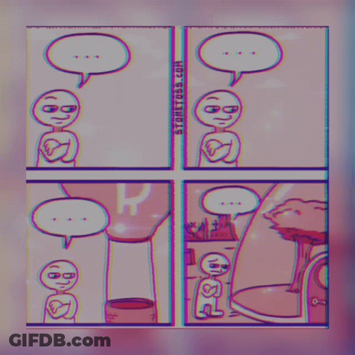 A Comic Strip With A Speech Bubble That Says Stonetoss.com On The Bottom GIF