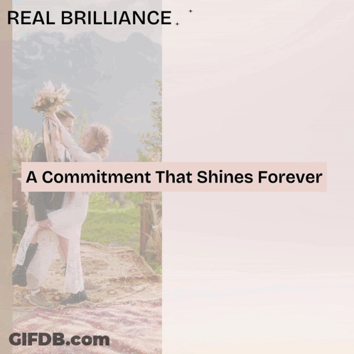 A Commitment That Shines Forever Is Displayed On A Pink Background GIF