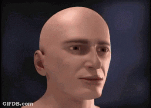 A Computer Generated Image Of A Bald Man 'S Head GIF