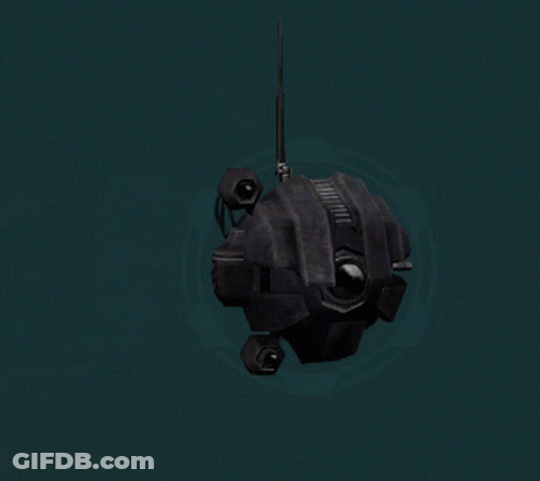 A Computer Generated Image Of A Black Object That Looks Like A Rocket GIF