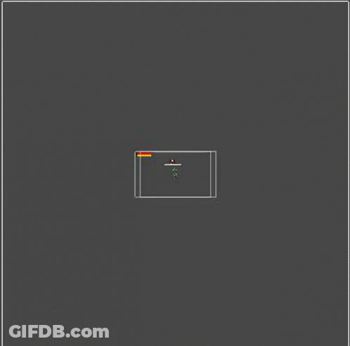 A Computer Generated Image Of A Blue Ocean With A Square In The Middle GIF