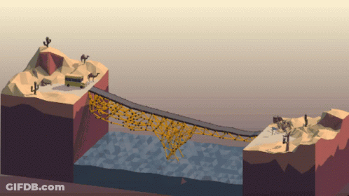 A Computer Generated Image Of A Bridge Over Water GIF