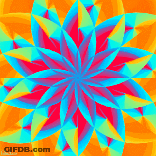 A Computer Generated Image Of A Colorful Flower With The Name Falnzblade Written Below It GIF