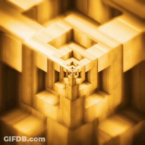 A Computer Generated Image Of A Cube That Looks Like A Maze Or Labyrinth GIF