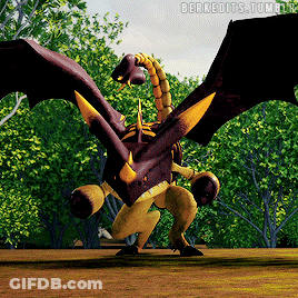 A Computer Generated Image Of A Dragon With The Words Berkedits.tumblr At The Top GIF