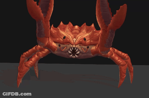 A Computer Generated Image Of A Giant Crab GIF