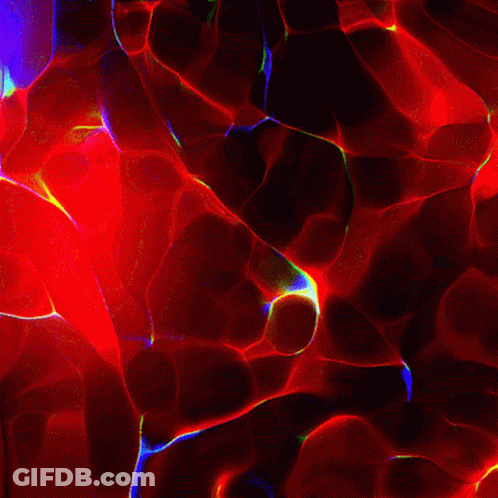 A Computer Generated Image Of A Glowing Red And Yellow Background GIF