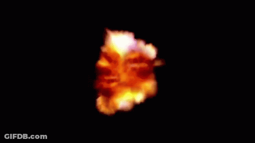 A Computer Generated Image Of A Huge Explosion GIF