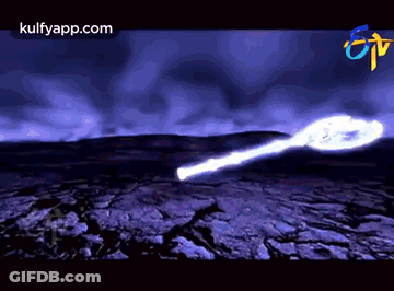 A Computer Generated Image Of A Lightning Bolt Coming Out Of The Sky GIF