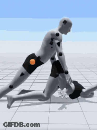 A Computer Generated Image Of A Man And A Woman GIF