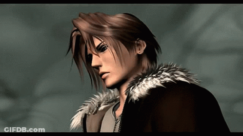 A Computer Generated Image Of A Man With Brown Hair And A Fur Collar GIF