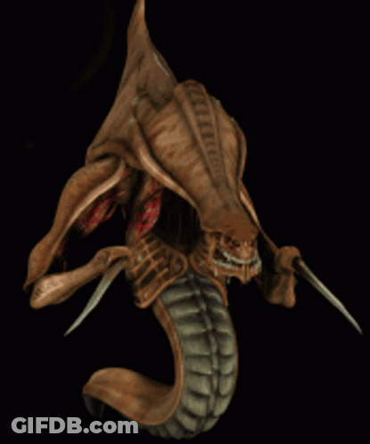 A Computer Generated Image Of A Monster With A Snake Tail GIF