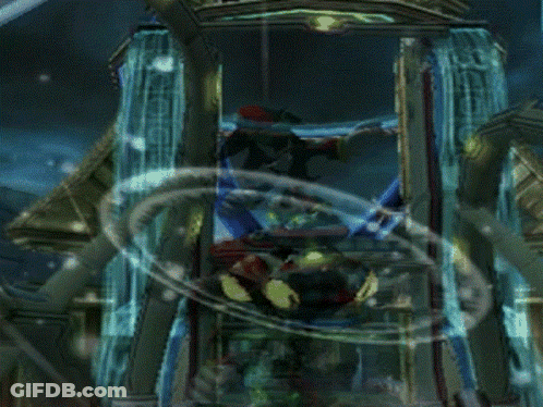 A Computer Generated Image Of A Person In A Tunnel With A Blue Circle Around Them GIF