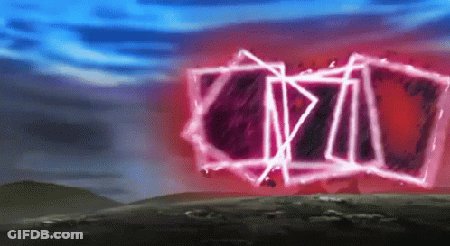 A Computer Generated Image Of A Red And Purple Lightning Strike GIF