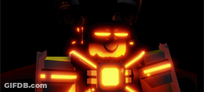 A Computer Generated Image Of A Robot With A Smiley Face On It GIF