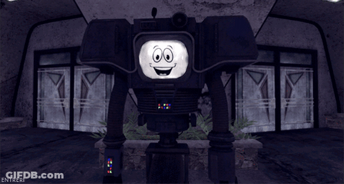 A Computer Generated Image Of A Robot With The Words Entreri At The Bottom Of The Image GIF