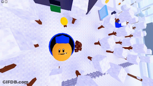 A Computer Generated Image Of A Smiley Face In A Blue Hat GIF