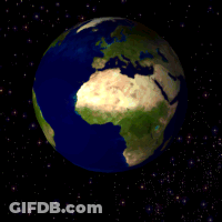 A Computer Generated Image Of A Spinning Earth In Space GIF