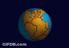 A Computer Generated Image Of A Spinning Globe GIF