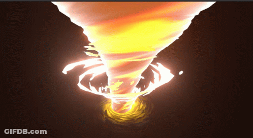 A Computer Generated Image Of A Tornado Coming Out Of The Ground GIF