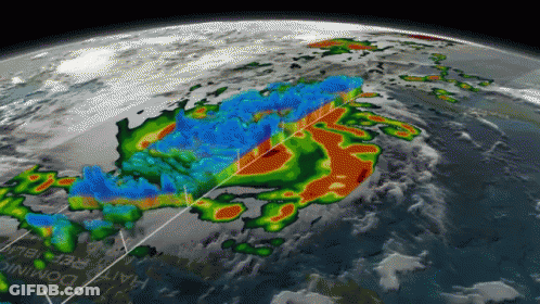A Computer Generated Image Of A Tropical Cyclone In The Dominican Islands GIF