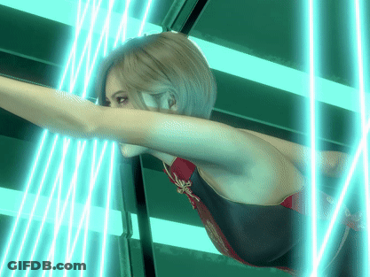 Woman In Red And Black Outfit GIF