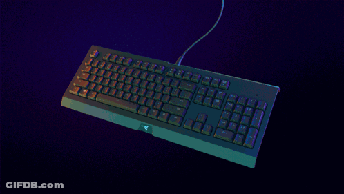 A Computer Keyboard With The Letters S And T On The Keys GIF