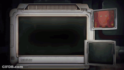 A Computer Monitor With Obsidian Written On The Front GIF