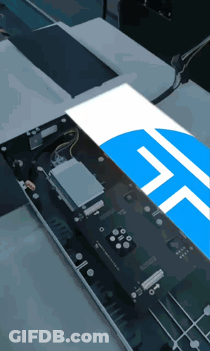 Computer Motherboard With Blue And White T GIF